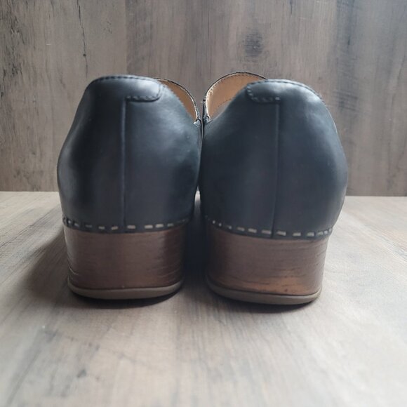 Dansko Beatrice Black Burnished Nubuck Mary Jane Shoes 40 / 9.5-10 - Picture 4 of 10